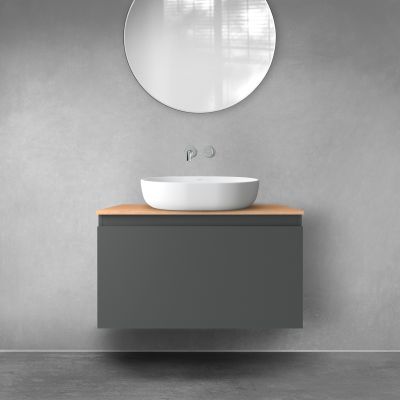 Oltens Vernal 60014400 szafka 80x45.6x47 cm podumywalkowa wisząca grafitowa