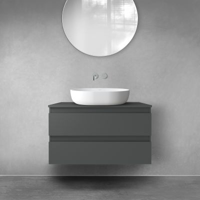 Oltens Vernal 60001400 szafka 80x45.6x47 cm podumywalkowa wisząca grafitowa