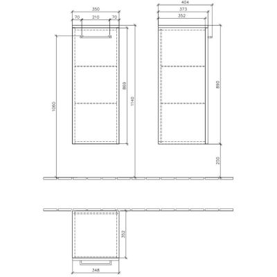 Villeroy & Boch Avento A89500B4 szafka wisząca boczna 35x37 cm