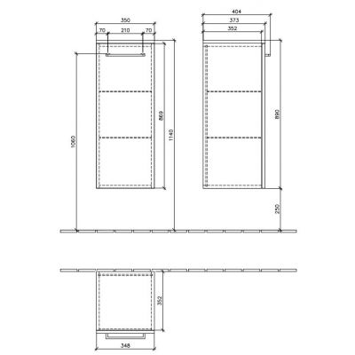 Villeroy & Boch Avento A89501B1 szafka boczna wisząca 35x40.5 cm