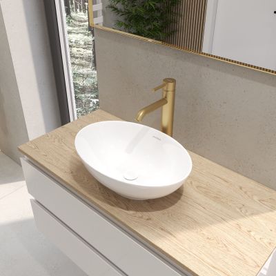 Oltens Molle 32400810 bateria umywalkowa stojąca złoty szczotkowany