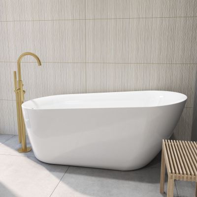 Oltens Molle 34300810 bateria wannowo-prysznicowa wolnostojąca złoty szczotkowany