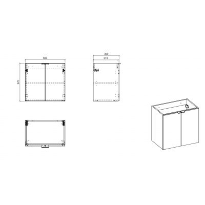 Zestaw Comad NOVABLACKA8327QW8304D, NOVABLACKB89120, NOVAOAKA80032DW8001A, NOVAOAKA82602D, UNWIKISW
