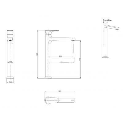Cersanit Inverto S951298 bateria umywalkowa