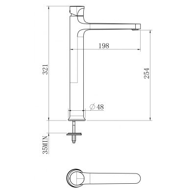 Cersanit Inverto S951298 bateria umywalkowa