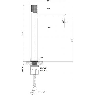 Cersanit Zen S951592 bateria umywalkowa stojąca chrom