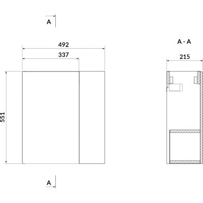 Cersanit Larga S932110DSM szafka wisząca podumywalkowa 49.2x21.5 cm