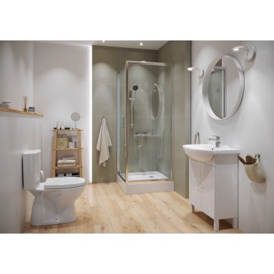 Cersanit Arteco S157009 kabina prysznicowa 80x80 cm kwadratowa chrom połysk/szkło przezroczyste