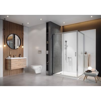 Cersanit Arteco S157011 kabina prysznicowa 100x80 cm prostokątna chrom połysk/szkło przezroczyste