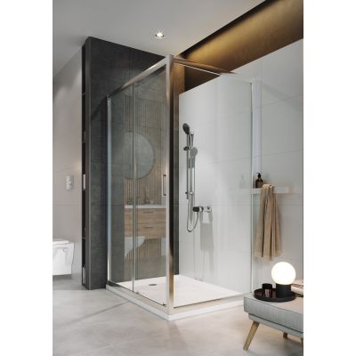Cersanit Arteco S157011 kabina prysznicowa 100x80 cm prostokątna chrom połysk/szkło przezroczyste