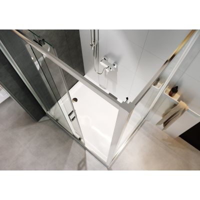 Cersanit Arteco S157011 kabina prysznicowa 100x80 cm prostokątna chrom połysk/szkło przezroczyste