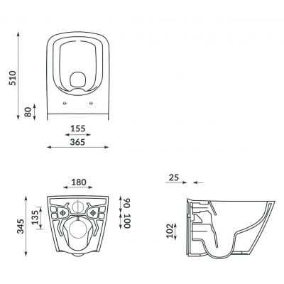 Cersanit City S701405 zestaw miska + deska wolnoopadająca
