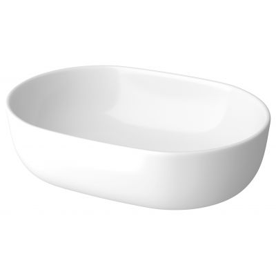 Cersanit Moduo K116049 umywalka 50x35.5 cm owalna nablatowa biała