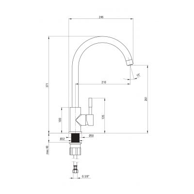 Deante Lima BBMF62M bateria kuchenna stojąca stal