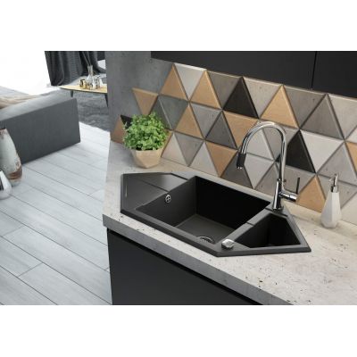 Deante Aster BCA064M bateria do filtra wody stojąca chrom-czarna