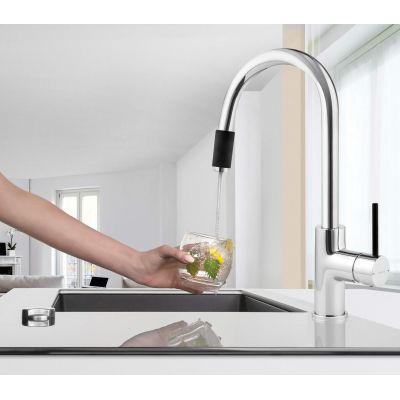 Deante Aster BCA064M bateria do filtra wody stojąca chrom-czarna