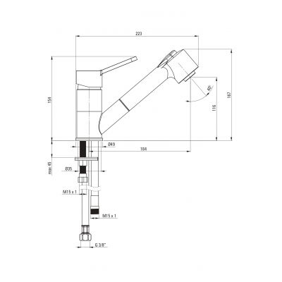Zestaw Deante BDN071M, ZMU0100