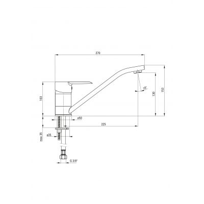 Deante Corio BFCE060M bateria umywalkowa stojąca chrom