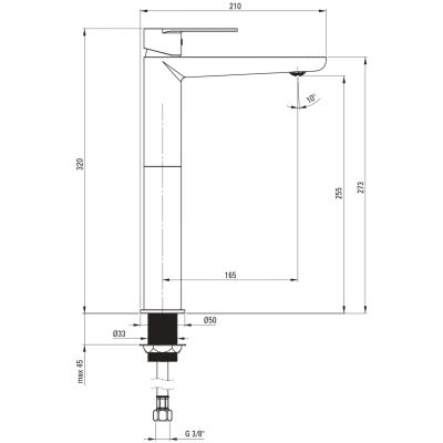 Deante Nemezja BGA020K bateria kuchenna stojąca chrom