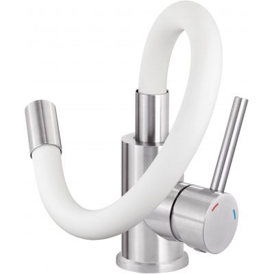 Deante Neo Luno BOCW720 bateria kuchenna stojąca stal-biała