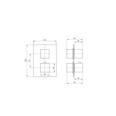 Deante Box BXYNEAT bateria wannowo-prysznicowa podtynkowa