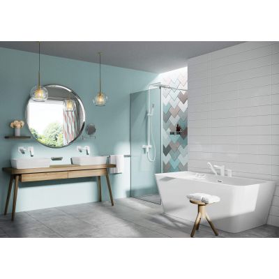 Deante Kerria Plus KTS038P ścianka prysznicowa walk-in 80 cm chrom połysk/szkło przezroczyste