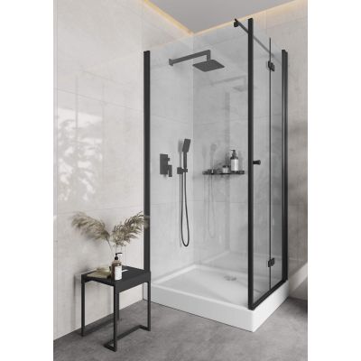 Deante Kerria Plus KTSN30P ścianka prysznicowa walk-in 100 cm czarny mat/szkło przezroczyste