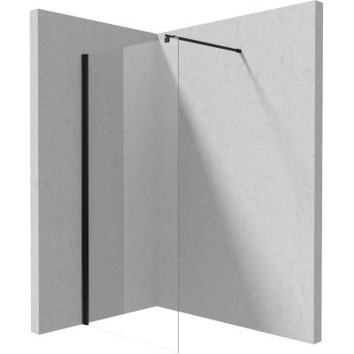 Deante Kerria Plus KTSN30P ścianka prysznicowa walk-in 100 cm czarny mat/szkło przezroczyste