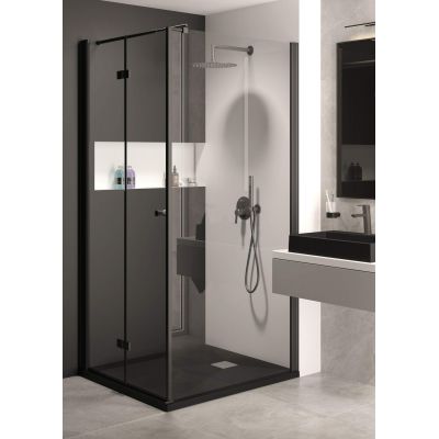 Deante Kerria Plus KTSN30P ścianka prysznicowa walk-in 100 cm czarny mat/szkło przezroczyste