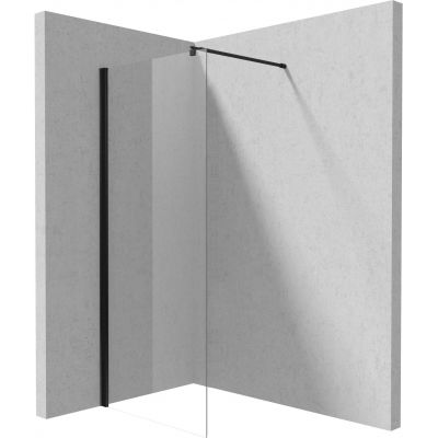 Deante Kerria Plus KTSN39P ścianka prysznicowa walk-in 90 cm czarny mat/szkło przezroczyste