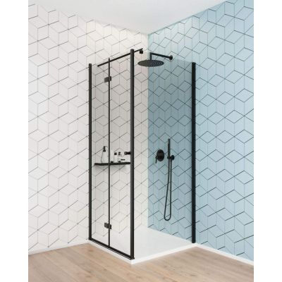 Deante Kerria Plus KTSN39P ścianka prysznicowa walk-in 90 cm czarny mat/szkło przezroczyste