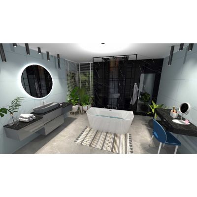 Elita Look RE080801026610 szafka 80x44.9x63.5 cm podumywalkowa wisząca antracyt