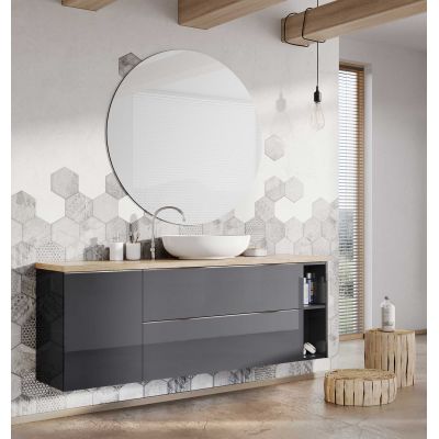 Elita Look RE080402026610 szafka 40x44.9x63.5 cm boczna wisząca antracyt