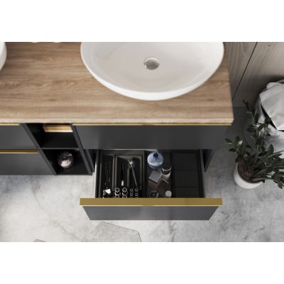 Elita Look RE080601027160 szafka 60x44.9x63.5 cm podumywalkowa wisząca czarna