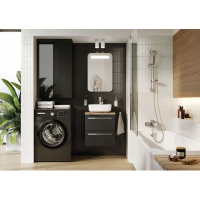 Elita Kwadro Plus 168445 umywalka z szafką i blatem 50.4 cm antracyt