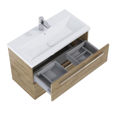 Elita Kwadro Plus 168958 szafka 79.6x39.6x53 cm podumywalkowa wisząca dąb