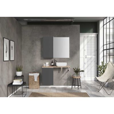 Elita Look RE080400026610 szafka 40x44.9x63.5 cm boczna wisząca antracyt