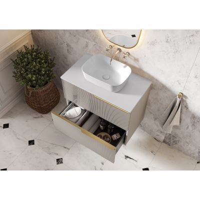 Elita Reni RE040800038060 umywalka 45.5x32.5 cm prostokątna nablatowa biała