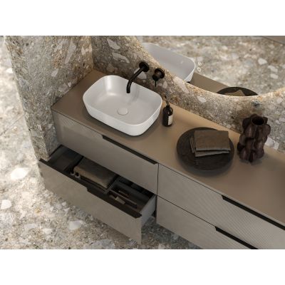 Elita Reni RE040800038060 umywalka 45.5x32.5 cm prostokątna nablatowa biała