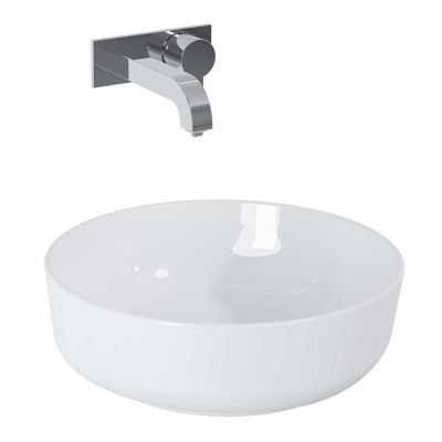 Elita Lorca RE040420048060 umywalka 41.5x41.5 cm okrągła nablatowa biała