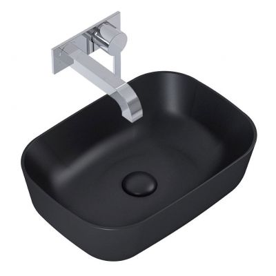 Elita Reni RE040460037160 umywalka 45.5x32.5 cm prostokątna nablatowa czarna