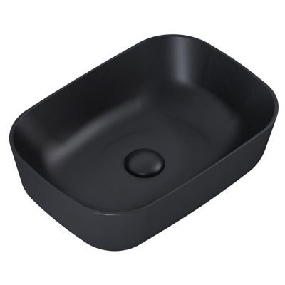 Elita Reni RE040460037160 umywalka 45.5x32.5 cm prostokątna nablatowa czarna