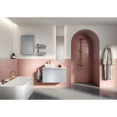 Elita Tonia RE040390138060 umywalka 39x39 cm kwadratowa nablatowa biała