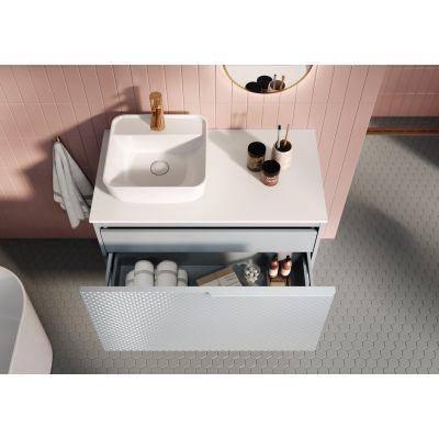 Elita Tonia RE040390138060 umywalka 39x39 cm kwadratowa nablatowa biała