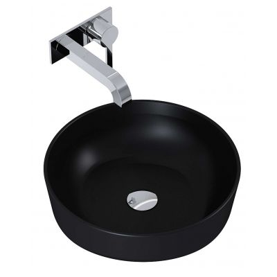 Elita Lorca RE040420047160 umywalka 41.5x41.5 cm okrągła nablatowa czarna