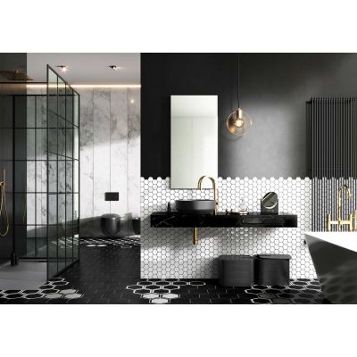 Elita Lorca RE040420047160 umywalka 41.5x41.5 cm okrągła nablatowa czarna