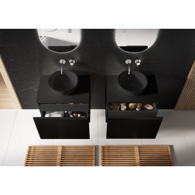 Elita Lorca RE040420047160 umywalka 41.5x41.5 cm okrągła nablatowa czarna