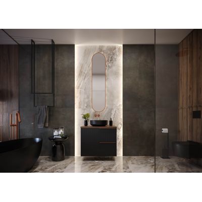 Elita Lorca RE040420047160 umywalka 41.5x41.5 cm okrągła nablatowa czarna