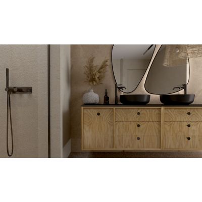 Elita Lorca RE040420047160 umywalka 41.5x41.5 cm okrągła nablatowa czarna