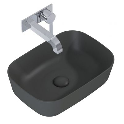 Elita Reni RE040460036010 umywalka 45.5x32.5 cm prostokątna nablatowa antracyt